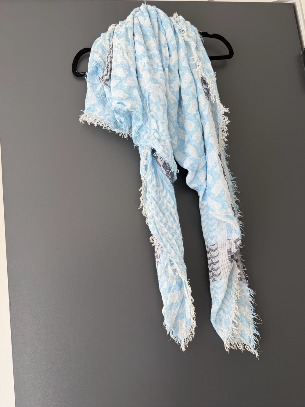 No Brand Needed Blue Patterned Women's Scarf Wrap